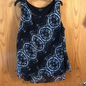 Lovely black  w gray cami blouse